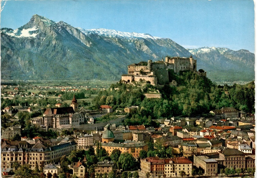 SALZBURG, Altstadt, Hohensalzburg, Untersberg, Cosy Postcard