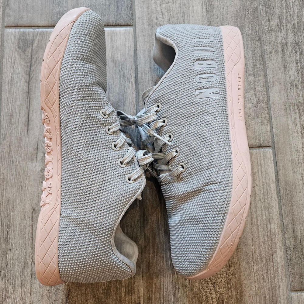 NOBULL Womens Cross Trainer Grey Pink Gym Shoes Size 13 Mens 11.5
