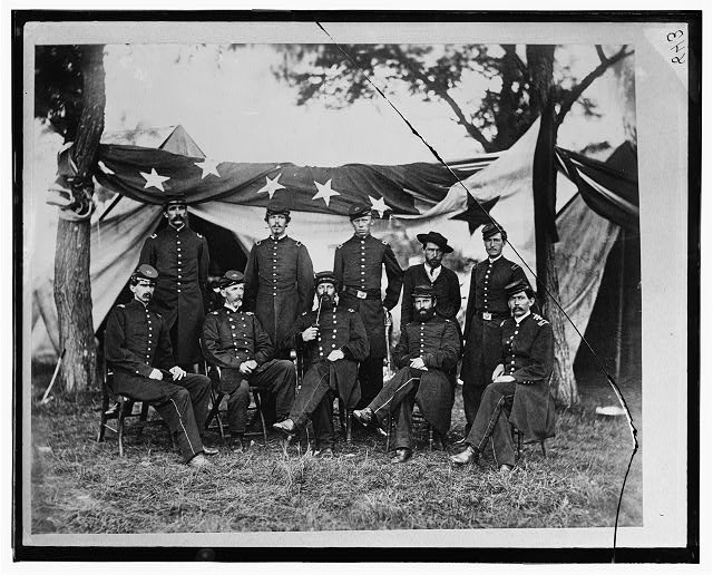 Washington DC Gen William Hawley Staff 1865 Civil War Officers Group Portrait