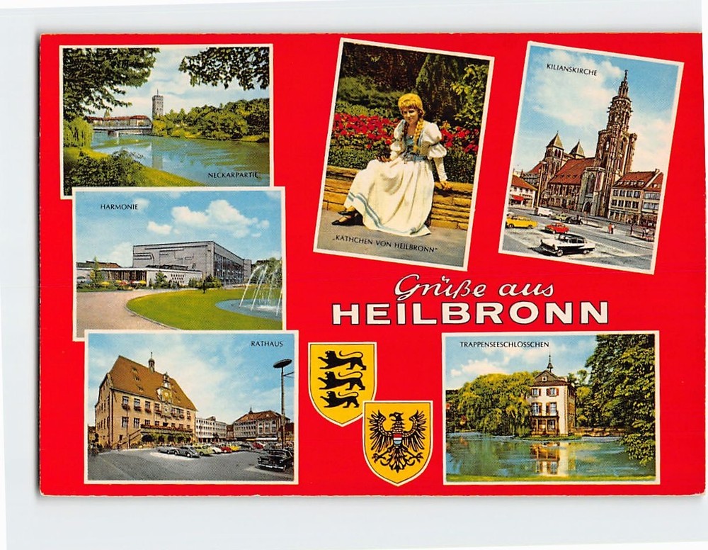 Postcard Famous Places and Landmarks in Heilbronn Germany