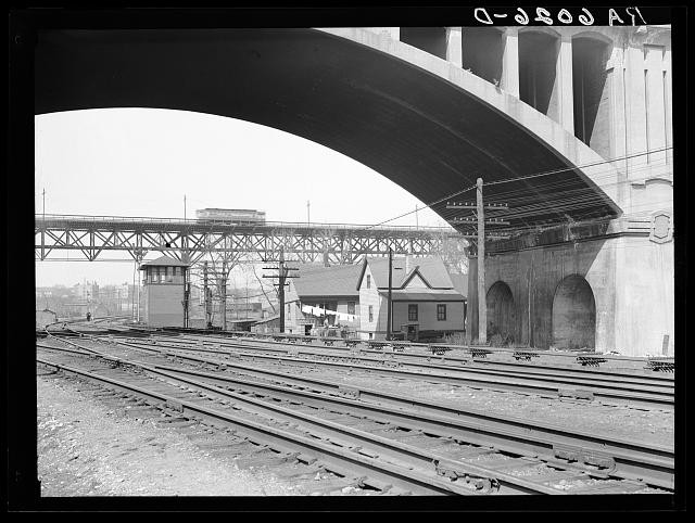Milwaukee Wisconsin 1936 Wisconsin Avenue Viaduct Housing Under Bridge