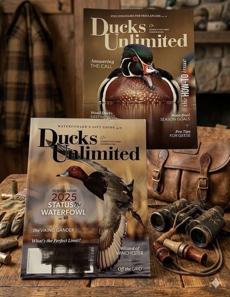 Ducks Unlimited Magazine Lot 2025 Sept/Oct & Nov/Dec Wood Duck & Status Issue