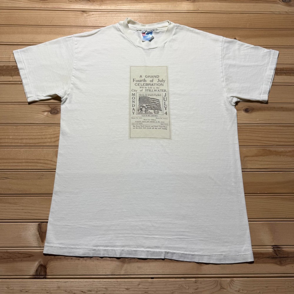 Vintage 90s Stillwater 4th of July Celebration Road Race T-Shirt USA Medium
