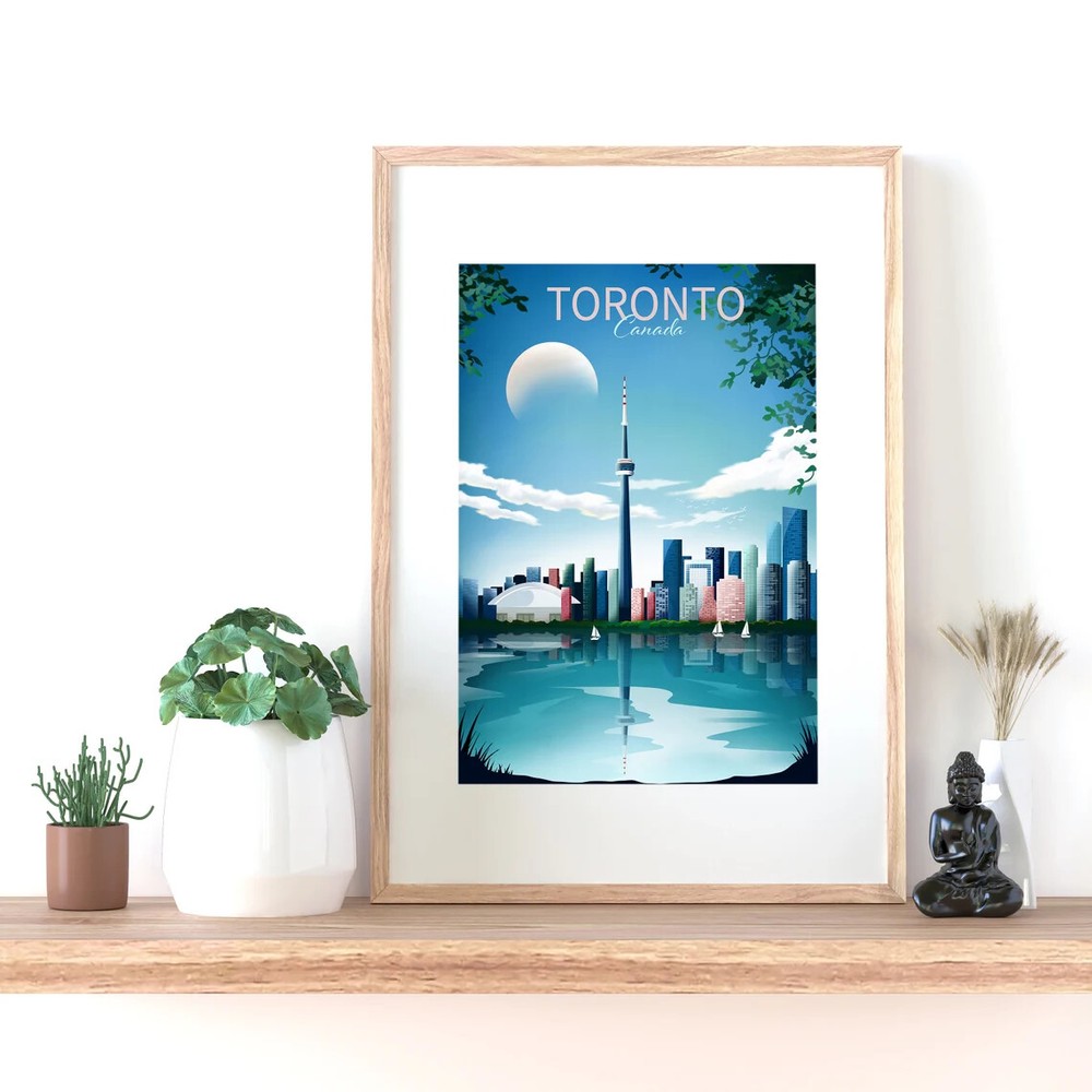 Toronto Skyline Canada Wall Art Poster Premium Quality Choose your Size