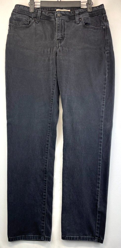 Levi's 529 Jeans - Womens Size 12 - Curvy Skinny - Black Stretch Straight (2546)