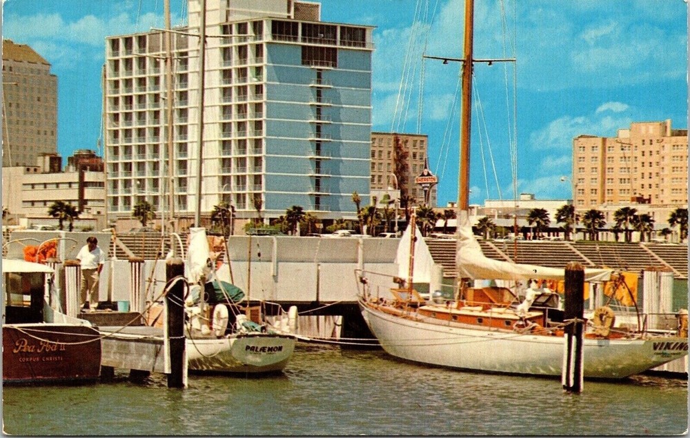 Sheraton Marina Inn Corpus Christi Texas Tx Vintage Dexter Press Vtg Postcard