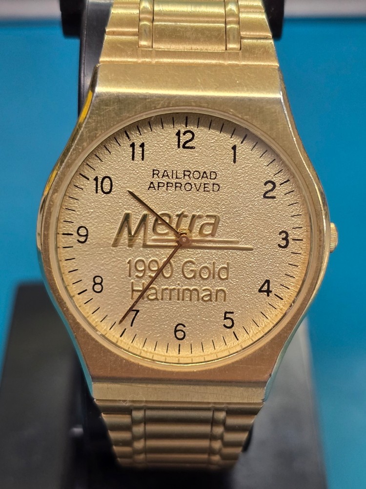 Working Pulsar Railroad Approved Chicago Metra Award Men's Wristwatch V501 / PJs