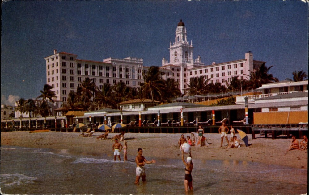 Roney Plaza Hotel ~ Miami Beach Florida ~ Cabana Club ~ 1970s