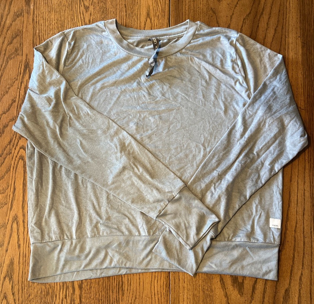 Vuori Daydream Crew Long Sleeve Shirt Eucalyptus Women’s XL