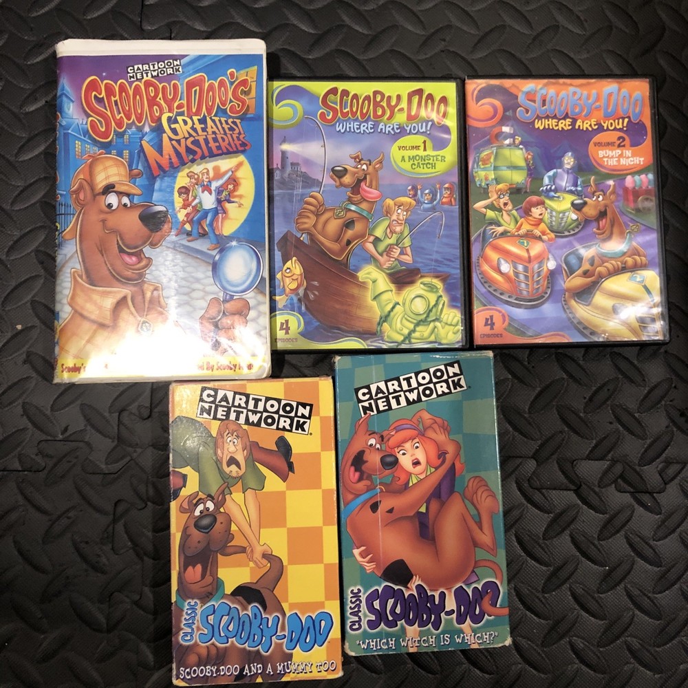 Scooby Doo! Where Are You? Lot Of Three VHS Tapes And Two DVDs