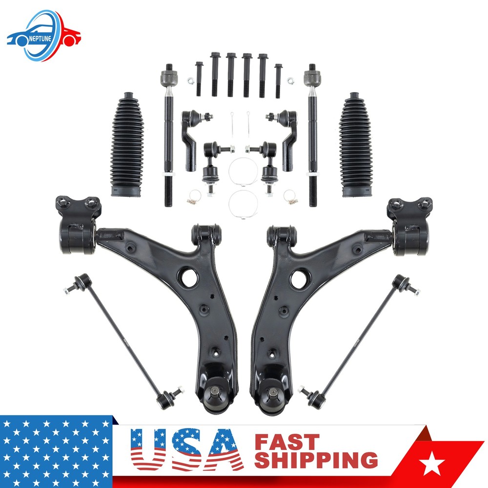 12PCS Front Lower Control Arm & Ball Joints ASSY For 04-09 Mazda 3 06-14 Mazda 5
