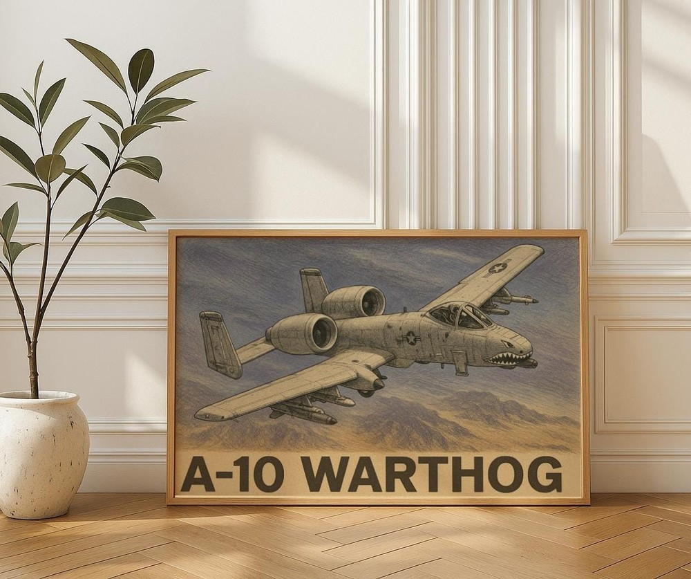 A10 Thunderbolt Ii Warthog Military Aircraft Posters Modern Canvas Wall Art