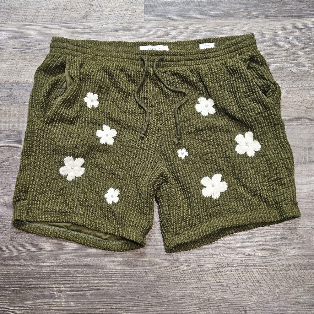 Pacsun Green Crochet/Volley Shorts Women Size Large