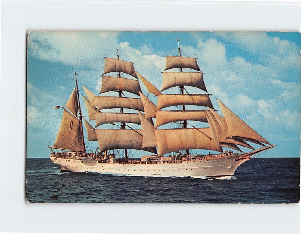 Postcard US Coast Guard Cadet Training Barque 
