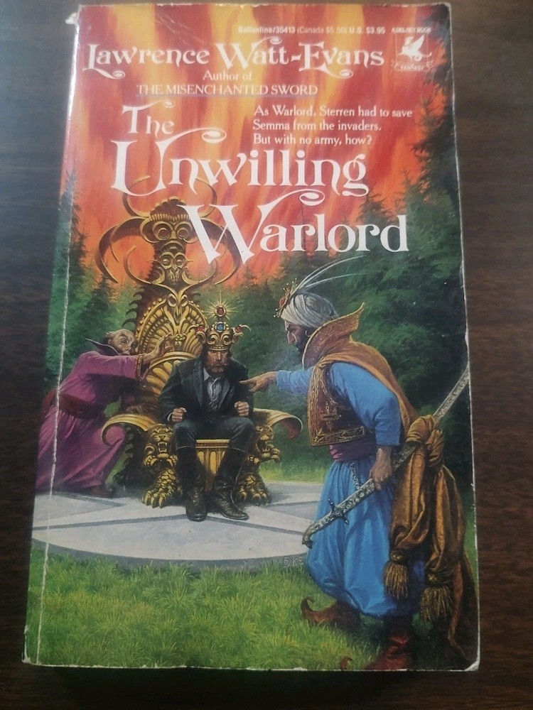 THE UNWILLING WARLORD By Lawrence Watt-Evans Del Rey 1989 Vintage PB 1st Print