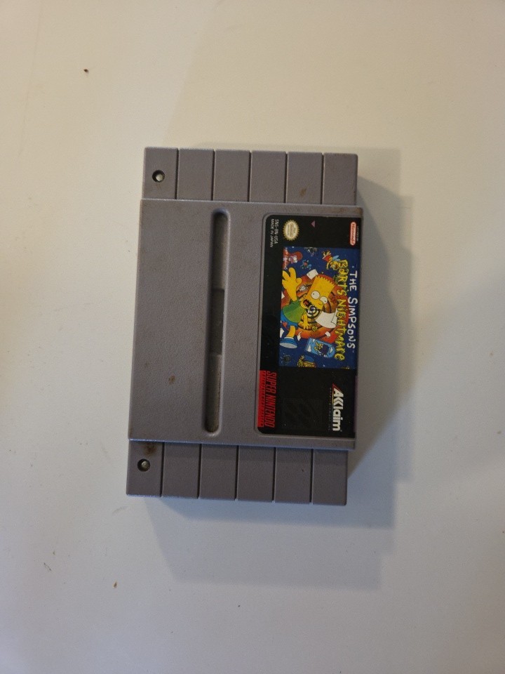 The Simpsons: Bart's Nightmare (Super Nintendo SNES, 1992) ☆ Authentic ☆