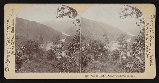 Photo:Symonds Yat England River Wye View 1900s Landscape Stereo View