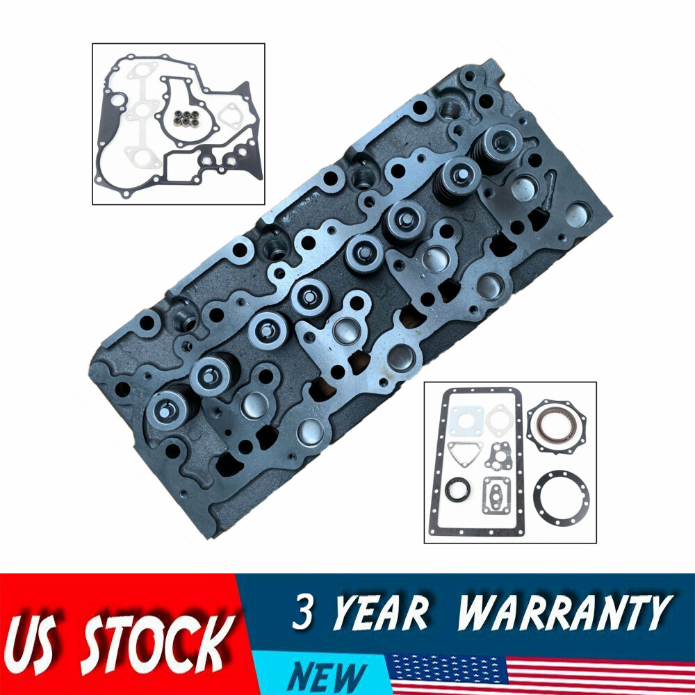 For Kubota V2203 Engine/Bobcat 753 763 773 Complete Cylinder Head + Full Gasket