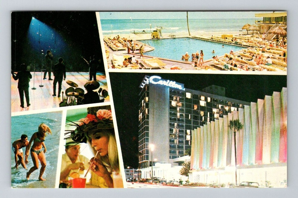 Miami Beach FL-Florida, The Carillon Hotel, Advertising, Vintage Postcard