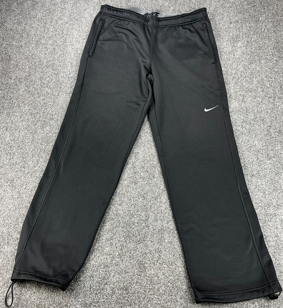 Nike Joggers Track Pants Mens Small Black Therma Fit Athletic Training Gym