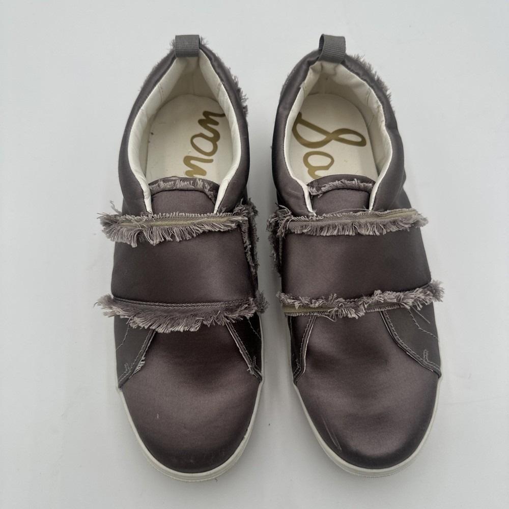 Sam Edelman Levine Sneakers Gray Textile Round Toe Pull Loop Slip On Size 10M