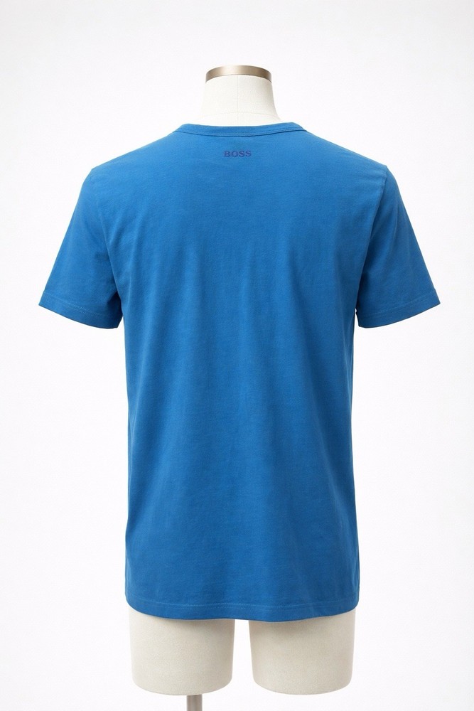 Hugo Boss Blue T-Shirt Men’s Size M Crew Neck Short Sleeve Logo Tee