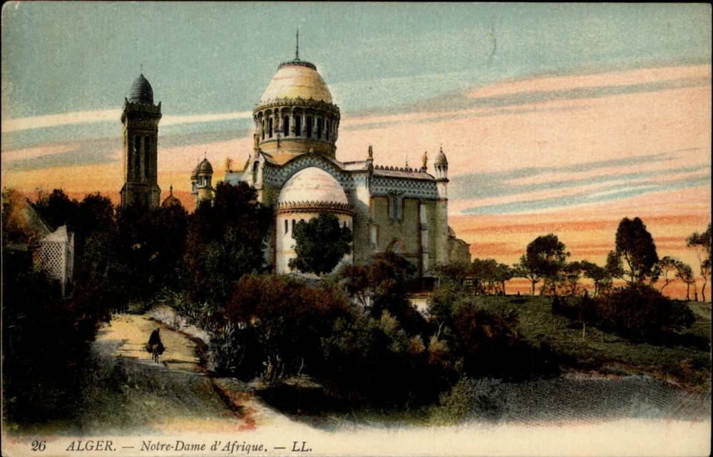Notre Dame d'Afrique Algiers Algeria vintage postcard s053
