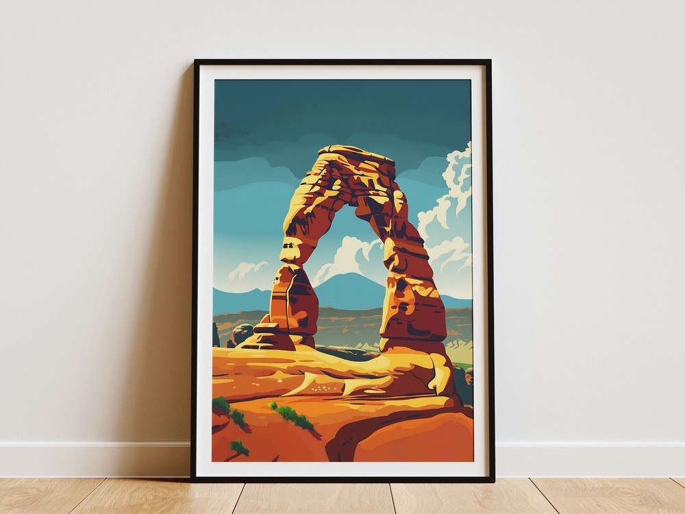 Utah Arches National Park Delicate Arch Poster Art Print Landscape National