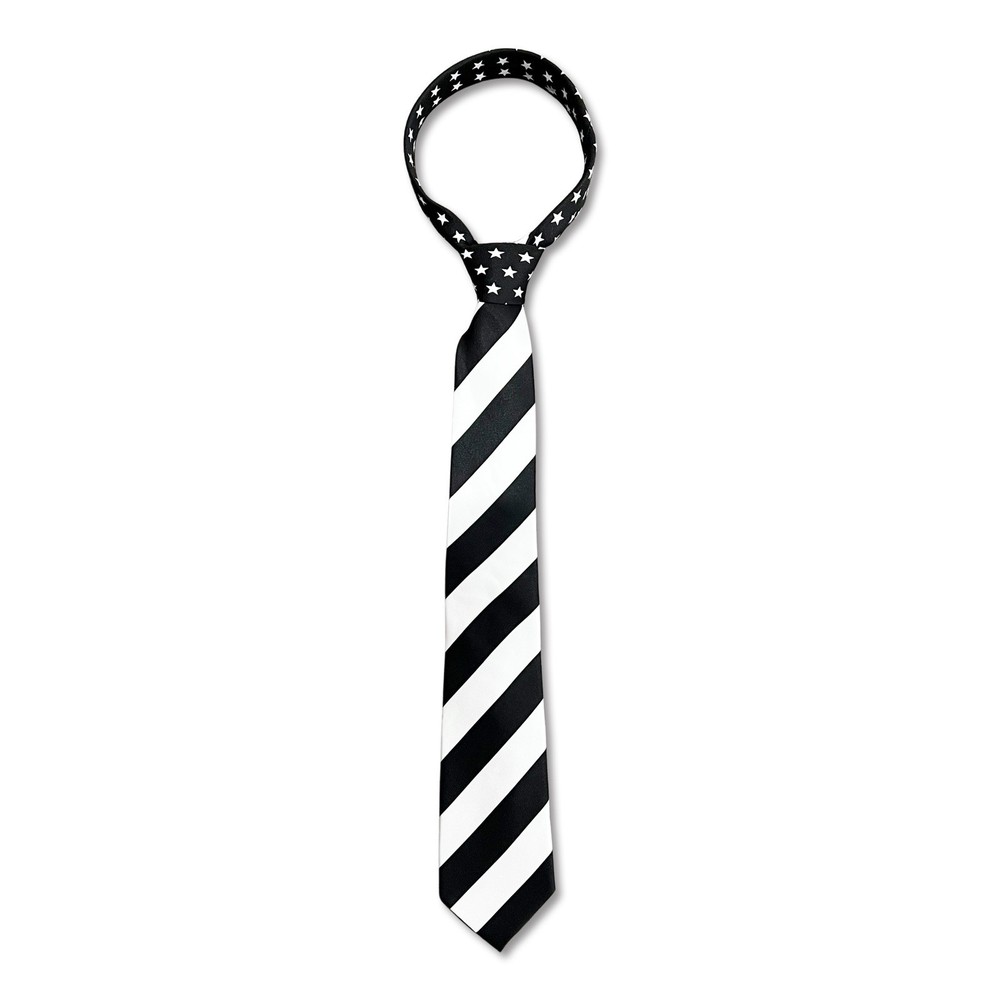 Black & White Stars Stripes Tie