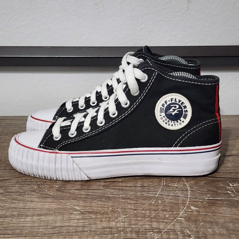 PF Flyers Center Hi Women's Athletic High Top Shoes Sneakers Size 6.5 Black