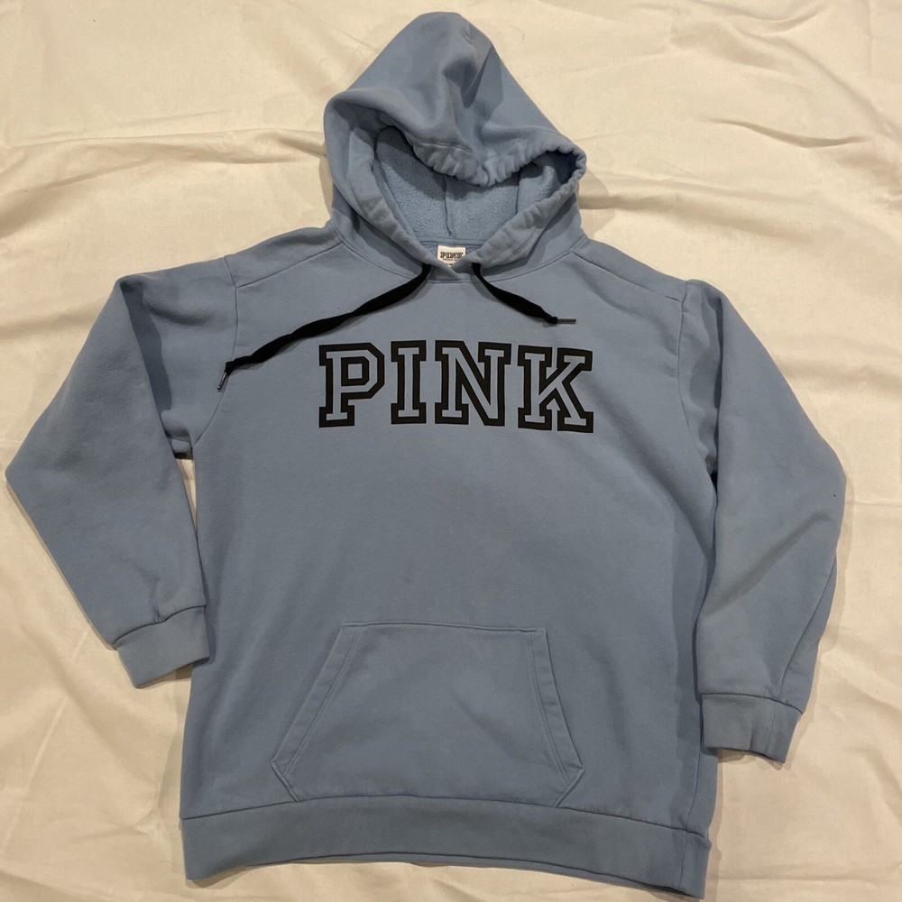 PINK Victorias Secret Pullover Hoodie Women's Size Medium M Blue