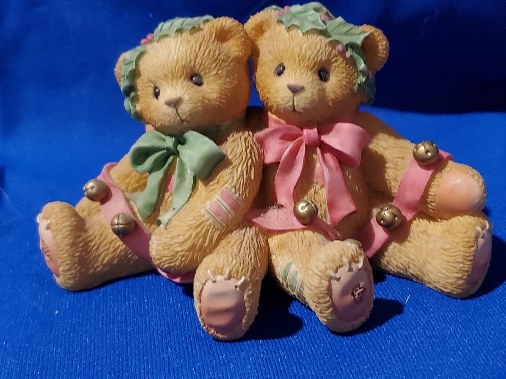 1998 Cherished Teddies Ring In The Holidays with Me Figurine Bear