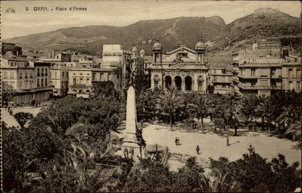 Place d'Armes Oran Algeria vintage postcard s499