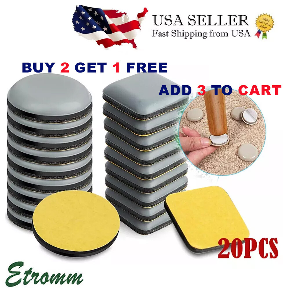 20Pcs Chair Table Leg Feet Pads Glides Sliders Furniture Floor Protectors Mat US