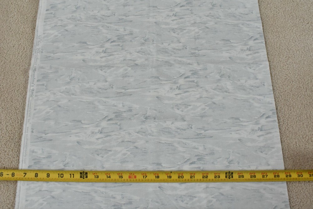 Edredón de algodón con escena de nieve azul y crema de 1/2 yarda, ático de la abuela SSI/P6561-image