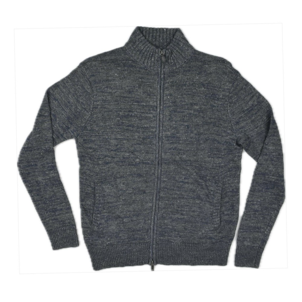 The Men's Store Linen Melange Knit Full Zip Sweater Jacket XL New $248