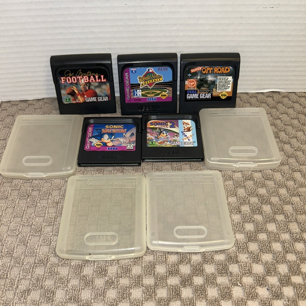 Sega Gamegear Games Bundle With Cases