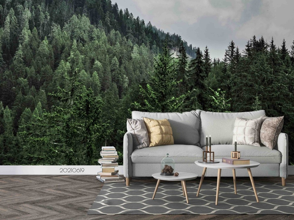 3D Sky Pine Forest Landscape Wall Murals Wallpaper Murals Wall Sticker