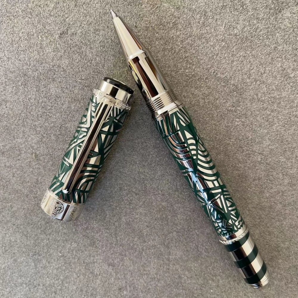 Deluxe Patron Guggenheim Series Green - Silver Color 0.7mm Rollerball Pen