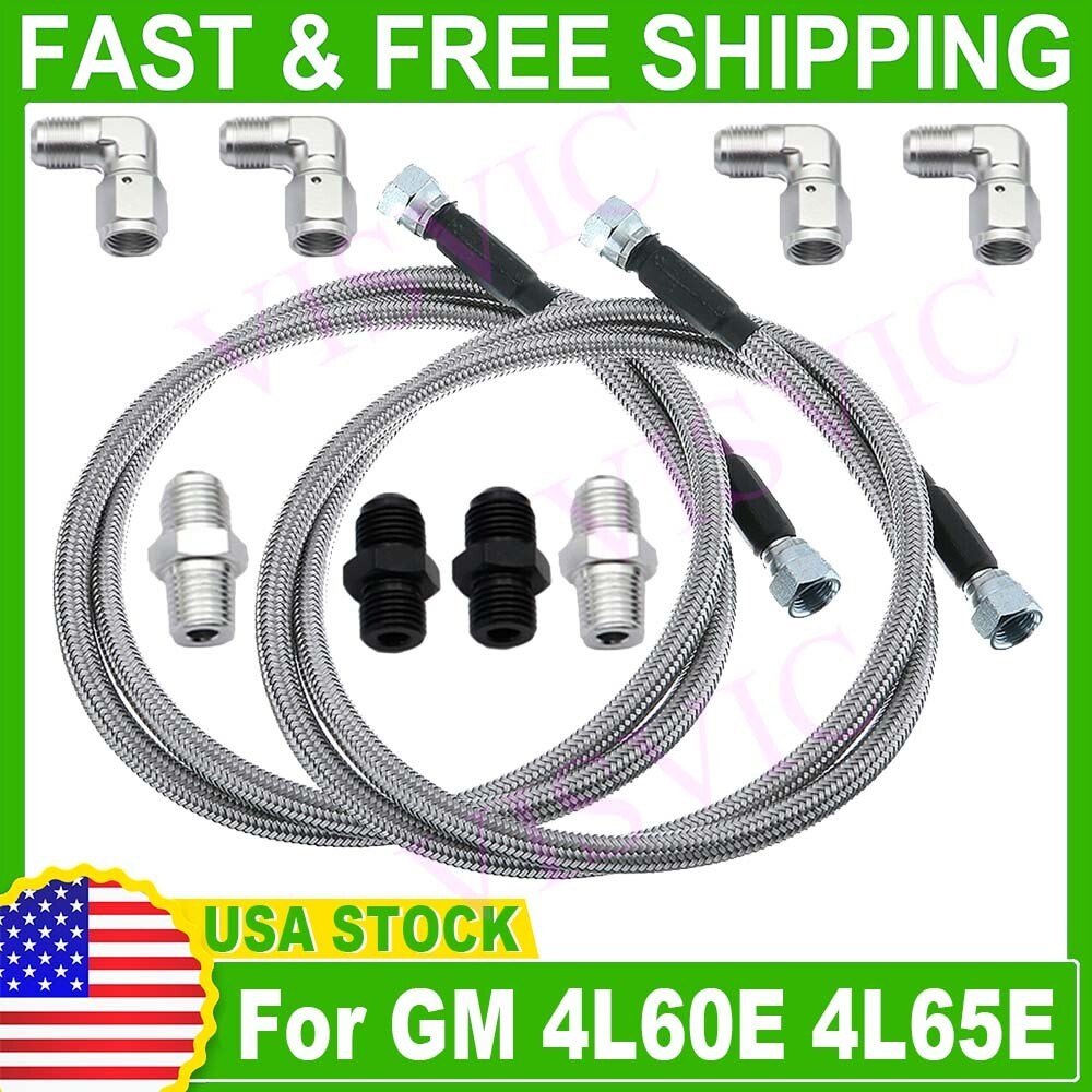 Automatic Transmission Cooler Line Kit -6 AN Braided 4L60E 4L65E 4L80E