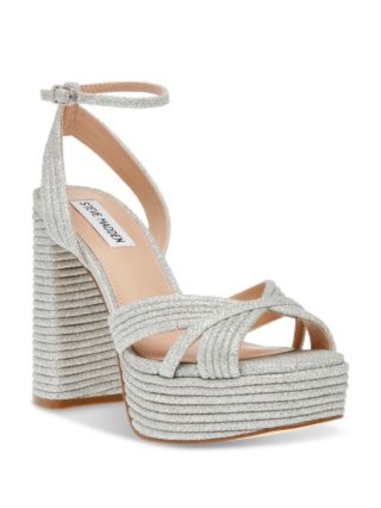STEVE MADDEN Womens Silver 1-1/2