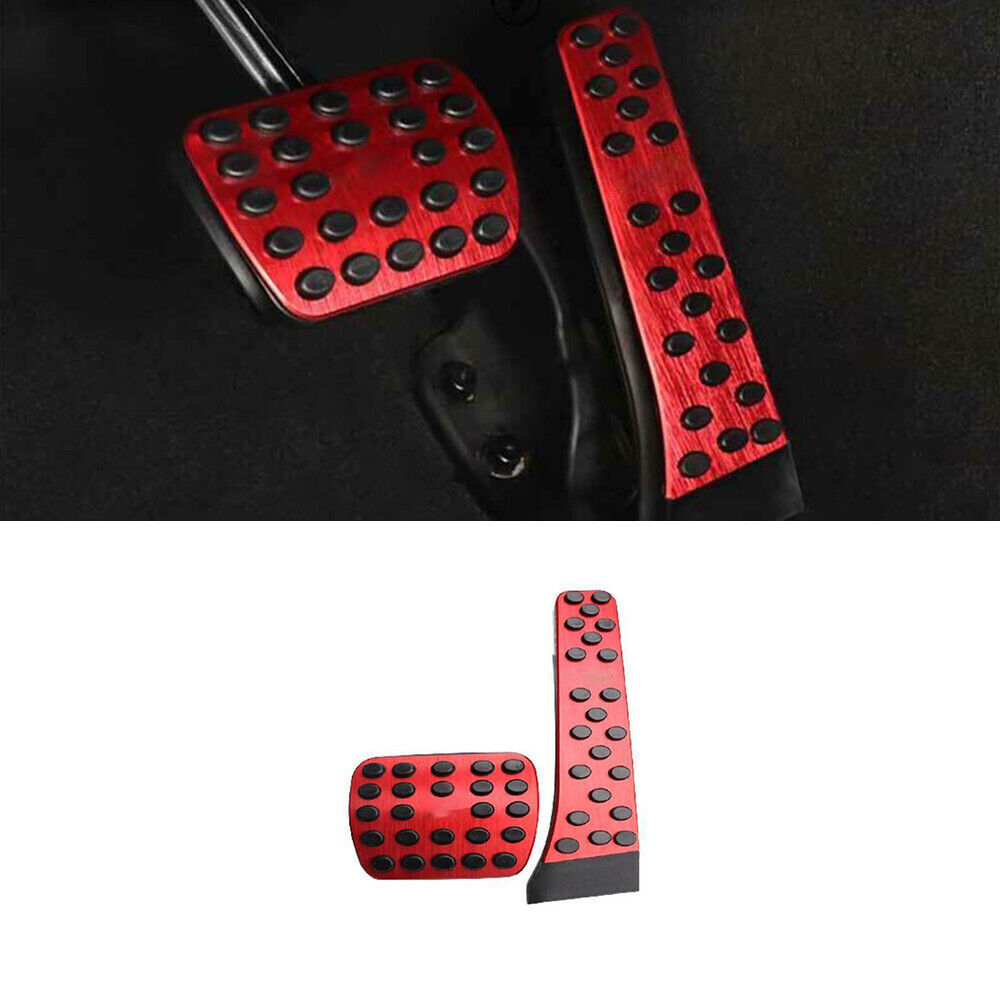Brake Pedal Accelerator Pedal Cover Trim For Benz E-Class 2016-2021 Red Aluminum