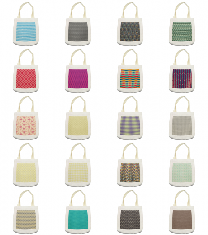 Ambesonne Abstract Tote Bag Reusable Linen Sack for Shopping Books Beach