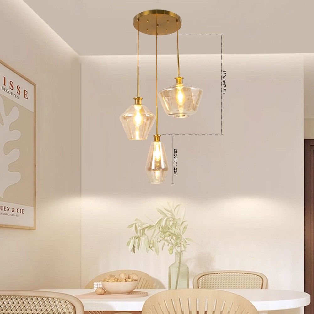 3 Head Adjustable Chandelier Pendant Light for Indoor Ceiling