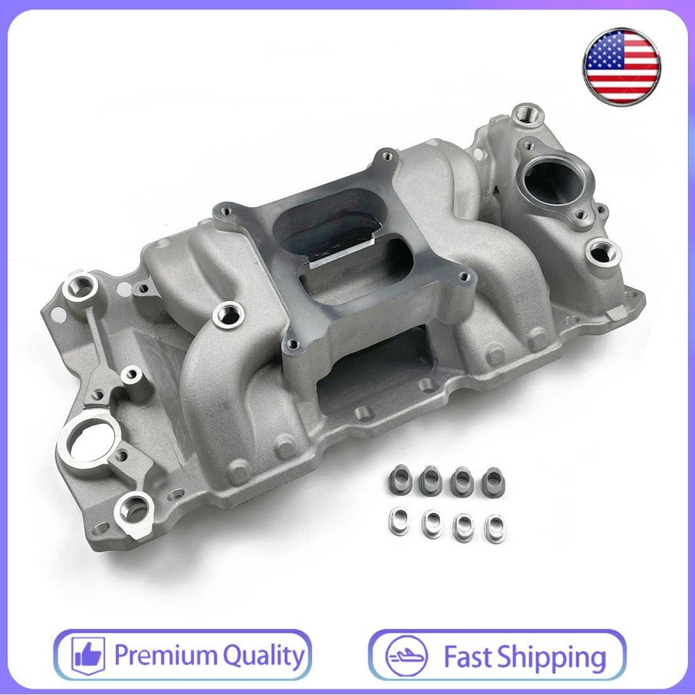 High-Performance Aluminum Dual Plane Intake Manifold Chevy 350 Small Block 1955-1995