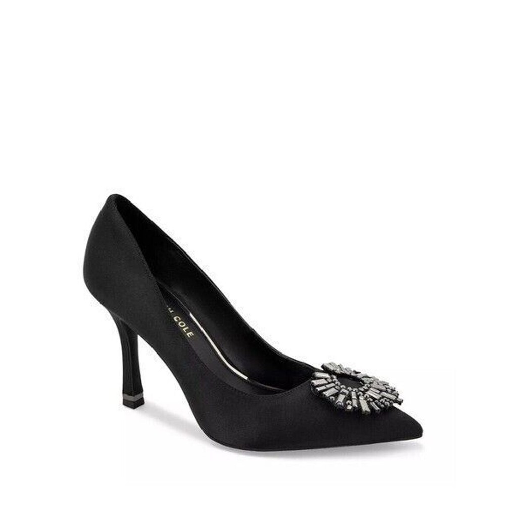 Kenneth Cole New York Womens Romi Starburst Black Pointed-Toe Pump Size 8