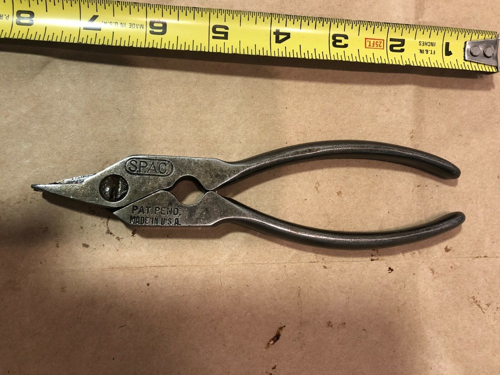 Vintage UTICA TOOLS BX100, BX Conduit Electricians Pliers, S.P.A,C., PAT. 1934-image