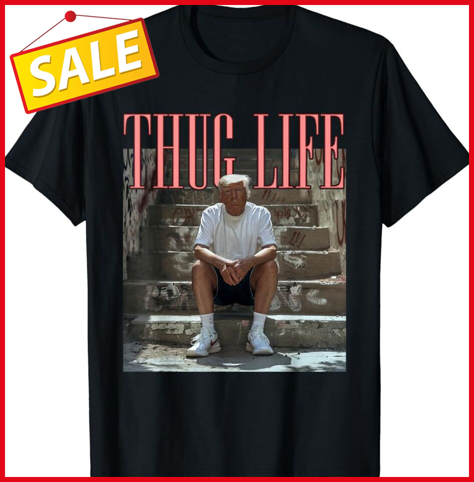 Donald Trump Friends Thug Life Trump Mug Shot Funny T-Shirt S-5XL