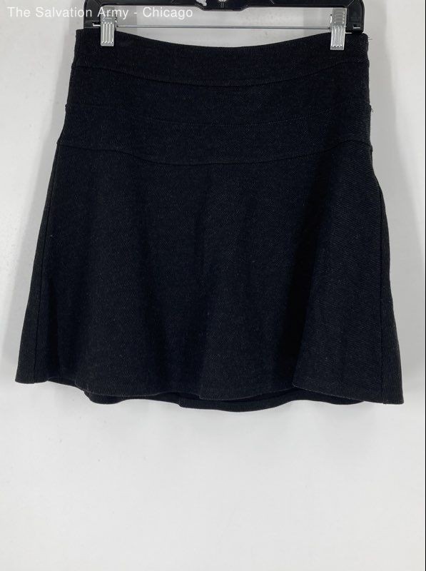Athleta Womens Black Flat Front Side Zip Activewear Athletic Skirt Size 6