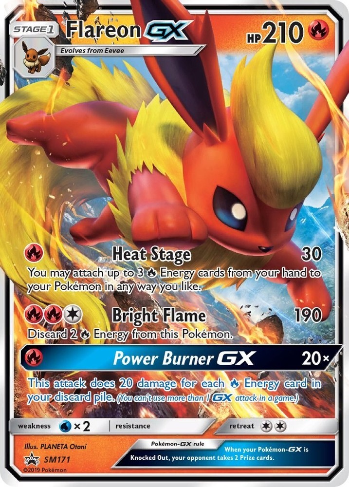 Rare Holo Flareon GX SM171 SM Promo Card for Pokémon Collectors